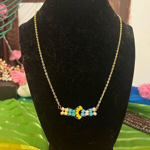 Elegant Beaded Necklace with Gold Chain